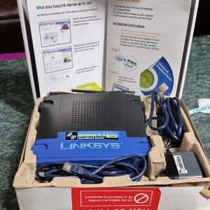 Linksys Blue and Black Broadband Router